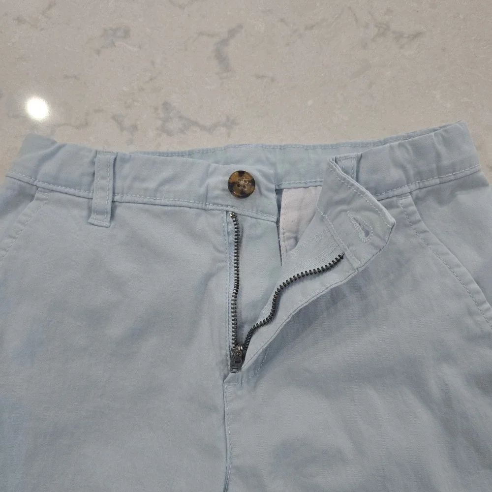 Carters Girls Light Blue Chino Pants Straight Leg Stretch Size 7 7A CAR77621-S51